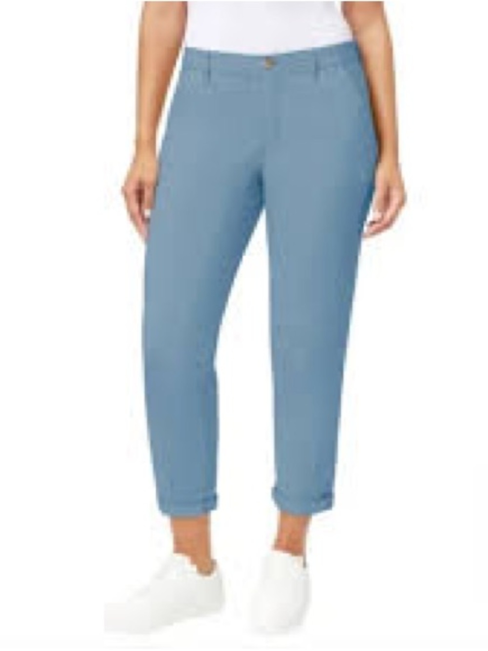 Kensie Light Blue Cropped Straight-Leg Pants size 8 NWT